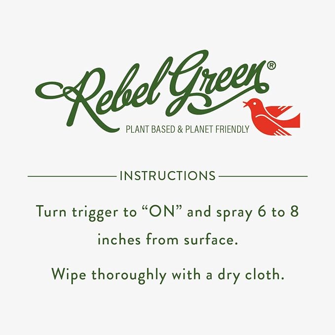 Rebel Green Sparkling Glass Spray - Streak-Free Natural Glass Cleaner for Windows, Mirrors, and Surfaces - Lavender & Grapefruit Scent - 16 oz - 2 Pack