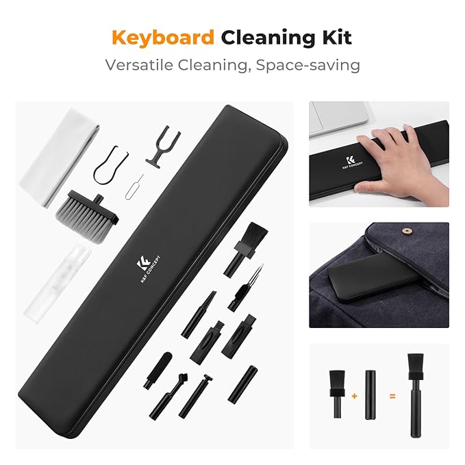K&F CONCEPT Multi Functional Keyboard Cleaning Kit · Keyboard Arm Wrist Rest - Electronic Device Cleaner Set for Cell Phone Tablet PC Camera Keyboard Earbud