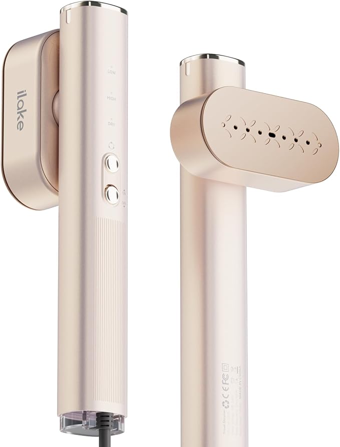 Travel Steamer for Clothes, 100-240V Dual Voltage Portable Garment Steamer, 1000W Travel Size Handheld Steamer & Iron 2 in 1 for Global & Europe Travel, Business, Home, Rose Gold