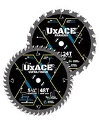 5-1/2-Inch 24&48-Tooth Circular Saw Blade with 10 mm Arbor, Framing & Ultra Finish Wood Cutting, Carbide Tip, Thin Kerf, for Plywood, MDF, OSB, Laminated, 2 Pack