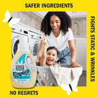 Molly’s Suds Fabric Softener Liquid for Sensitive Skin | Vinegar-Powered, Infused with Essential Oils | Fights Static, Reduces Wrinkles, Deodorizes | Peppermint, 50 Loads