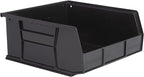 Hudson Exchange 11" x 11" x 5" Plastic Stackable Storage Bin and Hanging Container (Black, 1 Pack)