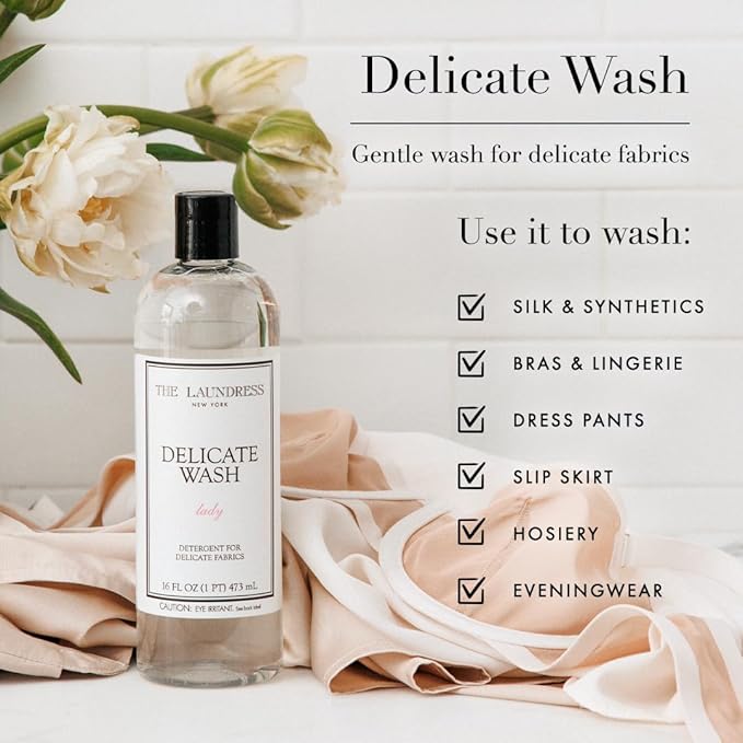 The Laundress Delicate Wash, Double Concentrated, Lady Scent, Detergent Delicate, Lingerie & Silk Detergent, Lingerie Wash, 16 Fl Oz