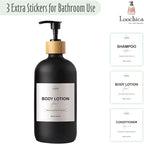 Black Glass Kitchen Soap Dispenser, Detergent Dispenser or Hands Soap Dispenser for Kitchen Sink, Black Soap Dispenser, Modern Farmhouse Decor Dish Soap Pump for Kitchen Organization