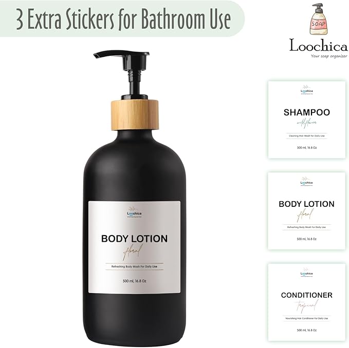 Black Glass Kitchen Soap Dispenser, Detergent Dispenser or Hands Soap Dispenser for Kitchen Sink, Black Soap Dispenser, Modern Farmhouse Decor Dish Soap Pump for Kitchen Organization