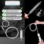 Air Conditioner Drain Line Cleaner Tool Kit, Powerful Ac Drain Cleaner with 118 Inch Flexible Pipe Brush & Drain pipe water filling tool for AC, Washer, Fridge, Car Ac Drain Hole Unclog and Clean