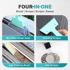 Magic Window Track Cleaner, 2024 Upgraded Window Groove Cleaning Brush Tools Set, Hand-held Window Track Cleaner Brushes Tools Set for Window lides Gaps Tile Lines Shutter Car Vents (Gray B 3PCS)