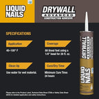 Liquid Nails Drywall Advanced 28 oz. Off-White Latex-Based Interior Drywall Adhesive, 12 Pack