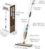 Mops for Floor Cleaning, 50 inch Spray Mop with 400ml Refillable Bottle and 2 Replacement Pads Dry Wet FloorCleaning Household or Commercial Use for Hardwood Laminate Tile Ceramic (Brown)