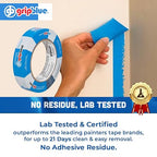 Blue Painters Tape 1 Inch Wide, 36 Rolls Masking Tape - Perfect for Precise Lines on Walls & Trim, Multi-Surface, Residue-Free, Easy Removal - Ideal for Indoor & Outdoor Use, 0.94in x 60yds