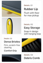 Dustpan and Broom Set Small – Mini Handheld Dustpan and Brush Combo for Home, Desktop, Sofa, Cat Litter, Car, Camping & Small Space Cleaning