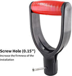2 Pcs Plastic Shovel D Grip Handles, 32mm / 1.26" Inner Diameter Spade Handle, Shovel Handle for Digging Raking Tools, Red
