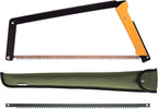 AGAWA - BOREAL24 Tripper Kit - Includes 24" Folding Saw, Nylon Carrying Case, 24" All-Purpose & 24" Aggressive Blade - For Camping, Hiking & Survival Gear (Black Frame/Yellow Handle)