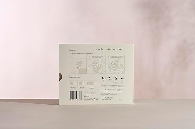 Madison Home Laundry Detergent Sheets, Hypoallergenic with Stain Fighting Special Bio-Enzymes, Home & Travel Laundry Detergent Sheets, Plastic Free Packaging, Sandalwood and Cedar, 60 sheets
