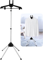 Foldable Garment & Clothes Drying Rack, Foldable Clothes Stand with Adjustable Height, Handheld Hanging Hanger Stand, 4-Leg Clothes Steam Ironing Machine Accessories Bracket
