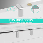 HapiRm Over The Door Organizer - Hanging Door Organizer with 4 Metal Large Capacity Baskets and Adjustable Coat Hook for Bathroom Bedroom Kitchen Pantry Closet Cabinet