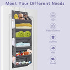 Over the Door Shoe Rack Organizer Hanging Fits 12 Pairs Shoes with 6 Mesh Pockets 6 Deep Large Pockets 50lbs Weight Capacity Behind the Door Storage Organizers for Closet Narrow Door 1 Pack