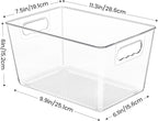 YIHONG Clear Pantry Storage Organizer Bins, 10 Pack Plastic Food Storage Bins with Handle for Kitchen,Refrigerator, Freezer,Cabinet Organization and Storage