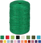 2mm 600ft Colored Natural Jute Twine String for Gift Wrapping Craft Baker Plant Christmas Ribbon Twine Handmade Arts Decoration Thin Packing String Home Decor