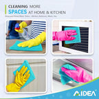 AIDEA Microfiber Cleaning Cloth-12PK, Soft Microfiber Towels for Cars, Absorbent Cleaning Rags, Lint-Free Streak-Free Wash Cloths for House, Kitchen, Window(12in.x12in), Blue