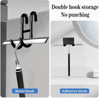 17.3-60’’ Window Squeegee for Home, 2 in 1 Window Cleaning Kit Long Handle Squeegee for Shower Glass, Window Cleaner Tool for Car Windshield Floor Tile Wall