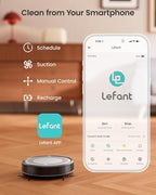 Lefant M310 Robot Vacuum Cleaner– 4500Pa Suction, Ultra-Slim & Quiet, PreciSense Obstacle Avoidance, WiFi/App/Voice Control, 160-Min Runtime, Self-Charging – Ideal for Pet Hair & Hard Floors (Gray)