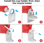 KMOUANTS Laundry Detergent dispenser Cup Holder,Nozzle Upgraded Labor-Saving Switch Easily No More runny or Messy Laundry Detergent, Laundry Cup Holder and drip Tray room organization and storage