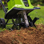 Earthwise Power Tools by ALM TC722011 11-Inch 2x20-Volt Lithium-Ion Cordless Electric Garden Tiller Cultivator, 2x20 Volt 4Ah Battery and Charger Included, Green