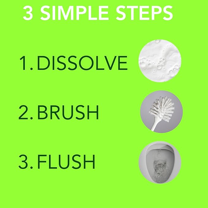 Natural Toilet Bowl Cleaner Strips, Unscented, Eco-friendly, Non-toxic, Septic Safe, Removes Odors & Stains, Plastic-free, Toilet Bowl Cleaner for Quick and Easy Cleaning (180 count)