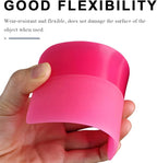 5 in 1 Rubber Squeegee Kit, Anti-Scratch Flexible Soft Matte TPU Coating Scraper Kit, Small Tint Squeegee Water Blade Scraper for Paint Protection Film Household Cleaning (Pink)