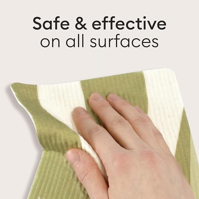 Vove Swedish Dishcloths 5-Pack, Modern Abstract - FSC Certified Cellulose & Cotton, Oeko-TEX Standard 100, Reusable Washable Kitchen Cleaning Cloths, Eco Friendly Floral Design