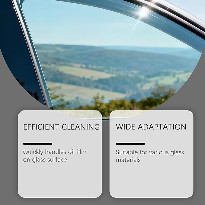 Q4 Glass Cleaner Guard, Multi‑surface Oil Film Cleaning Brush for Auto & Household 𝐆lass – Glass Cleaning Board, G𝐥ass Emulsion Cleaner, Q4 𝐆lass Guard, Oil Film Remover for Car Windshield (1pcs)