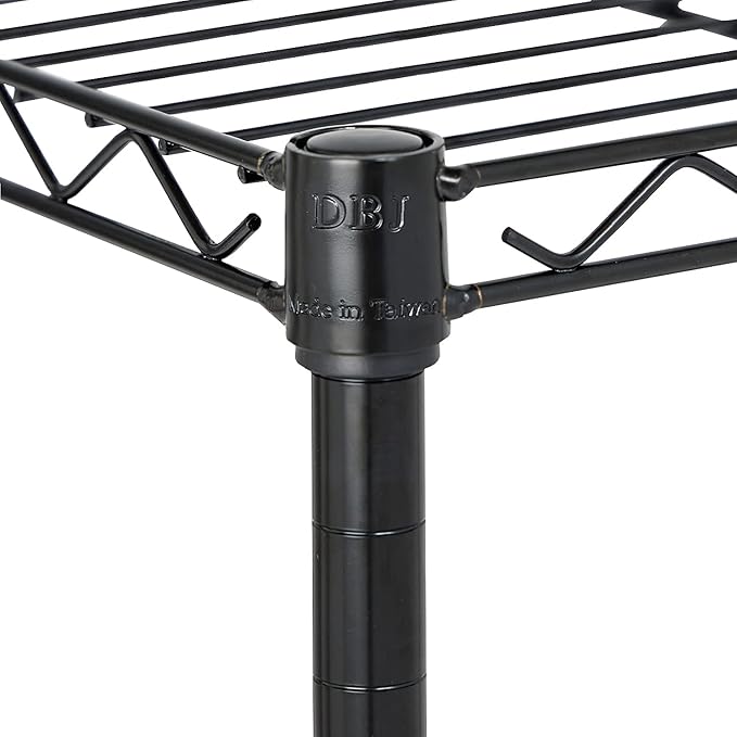 3 Tier Wire Shelving Unit Storage Rack, Metal Heavy Duty Utility Organizers, Organization Units for Metal Shelves, Pantry, Garage, Laundry Racks Durable Shelf Stand, 14"W x 24"L x 30"H, Black