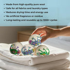 Ezhippie Quality Wool Dryer Balls - 6 XL Lizard Pack - 1000+ Loads - Pure Organic Wool - Reusable Natural Fabric Softener Perfect with Essential Oils, Reduce Clothing Static and Wrinkles
