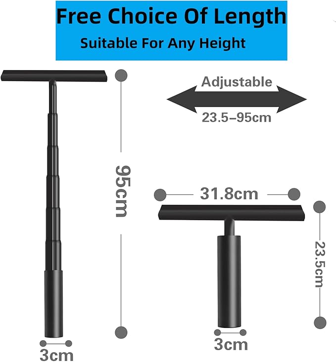 Extendable Shower Squeegee for Glass Doors, Shower Cubicle Squeegee Shower Wiper Window Cleaner Squeegee Shower Silicone, Squeegee Shower with 23.5-97 cm Telescopic Rod