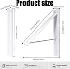 Ithywat Retractable Clothes Drying Rack，Space Saver Wall Mounted Folding Hanger for Laundry Room, Closet Storage Organization, Easy Installation Aluminum Dryer White