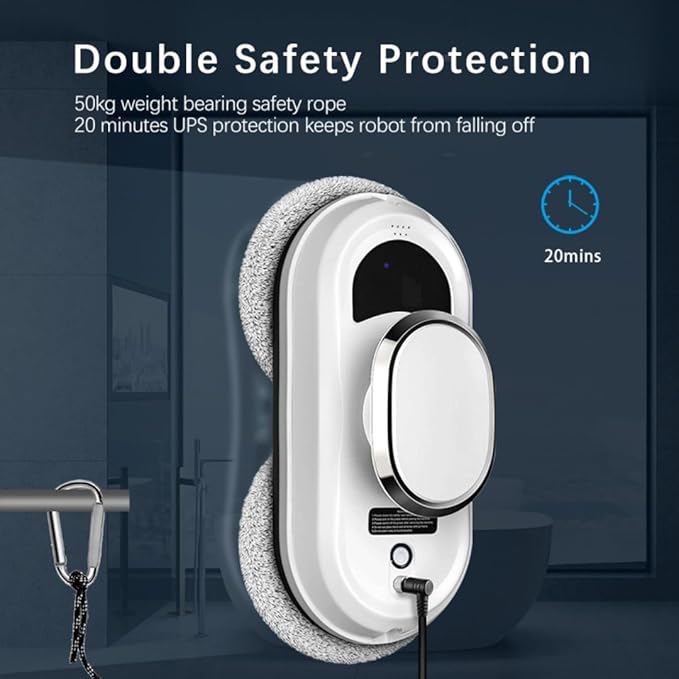 Window Cleaning Robot – Automatic Smart Glass Cleaner with Advanced AI, Remote Control, Strong Suction 5600 Pa, for Home and Office – Efficient, Safe, and Quiet Operation