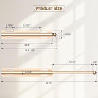 Supforce 16.5" Valet Rod for Closet Pull Out, Retractable Slide Out Valet Rod Closet Organization, Aluminum Valet Clothing Hanger Rods Perfect for Suits, Dresses & Freshly Pressed Clothes, Gold