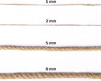 984 Feet Jute Twine String 2mm Handmade Natural Thin Twine for Crafts Gardening Garden Plant Gift Wrapping Art Decoration Packing Material Christmas Long Twine (3 ply)