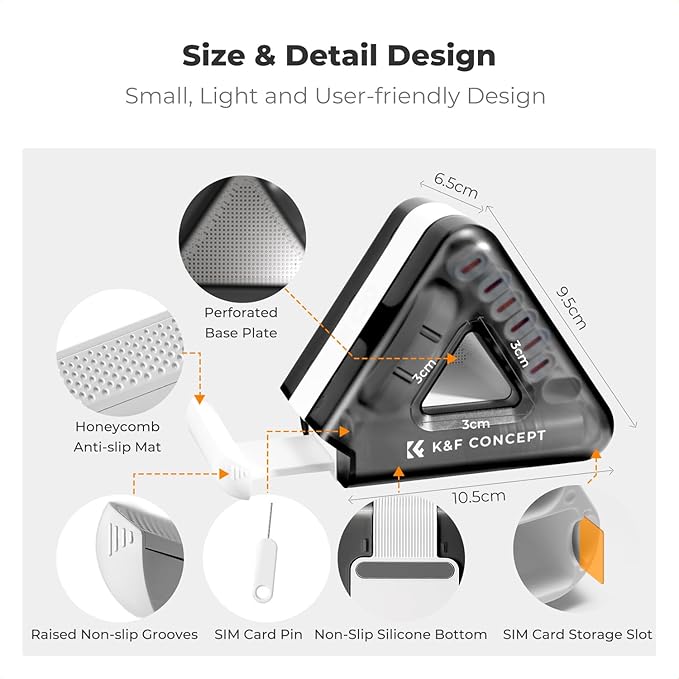 K&F CONCEPT 25-in-1 Keyboard Cleaning Kit Laptop Cleaner - Multifunction Electronic Specialized Accessories Cleaner Set for Cell Phone Tablet PC Camera Keyboard Earbud - Phone Tablet Holder
