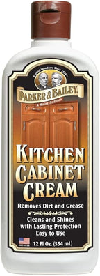 PARKER & BAILEY KITCHEN CABINET CREAM - Multi-surface Wood Cleaner and Polish Furniture Quick Shine Restorer Protector Cabinets Surface Cleaner House Cleaning Supplies Home Improvement