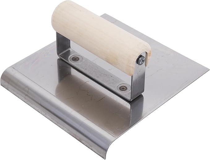 MARSHALLTOWN QLT Stainless Steel Hand Edgers, Wood Handle Material, 152mm Width, 152mm Length, 3mm Radius, 6mm Lip, Made in the USA, CE511S