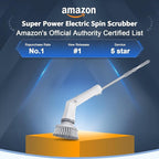 Qimedo Upgrade Rechargeable Electric Scrubber for Cleaning, 45-inch Handheld Spin Scrubber with Extended Long Handle, Cordless Power Dish Scrubber with 6 Brushes for Bathtub Grout Tile Floor