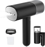 Handheld Steamer for Clothes, 1200W Foldable Travel Steamer, 20 Sec Preheat Garments Wrinkle Remover, 120V Portable Hand Iron with 150ml Water Tank, Clothes Steamer for Home Travel-Black
