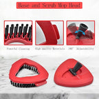 6-Pack Spin Mop Head Refills for Ocedar Easywring with 1 Base Head and 1 Mop Scrub Brush Head, Replacement Reusable Microfiber Mop Heads for O Cedar