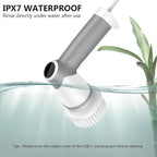 DAESUNG Electric Spin Scrubber, New Electric Bathroom Brush with 6 Replaceable Heads, Power Scrubber with LED Display, Electric Scrubbers for Cleaning Shower, Tile, Grout, Sink