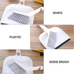 Beaupretty Mini Kitchen Broom and Dustpan Set, 2pcs White Handheld Cleaning Brush for Desktop and Household Crumb Sweeping, Compact Household Cleaning Tools for Table and Kitchen Use