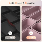 A-LuGei 【𝟮𝟮𝗣𝗖𝗦】 Plastic Lilac Desk Drawer Organizer, Bathroom Organizers and Storage, Makeup Organizer, Organization and Storage Bin Container for Vanity Office Utensils Tool Pantry Cosmetic