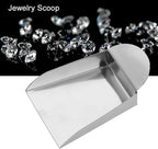 Semme Mini Jewelry Shovel, Flat Shovel, Silver, Stainless Steel, 7.5 * 6 * 2cm / 2.95 * 2.36 * 0.79inch, 15g