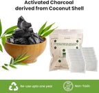 Green Piece® 12 Pack - Overstuffed - All-Natural Baby Diaper Pail Deodorizer | Activated Charcoal Air Purifier Compatible with Diaper Pails, Shoe Closets, Trash Cans, Pets - Made in The USA